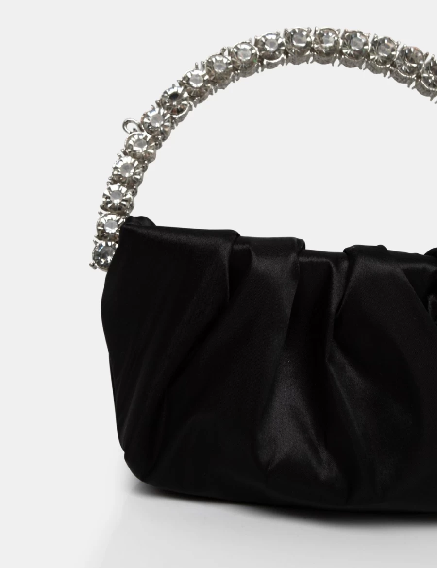 Public Desire Women's Black Aurora Pu Diamante Handle Mini Bag