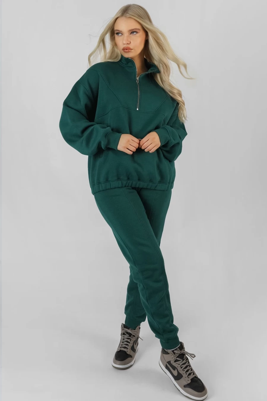 Public Desire Women's Forest Green Seam Front 90S Joggers