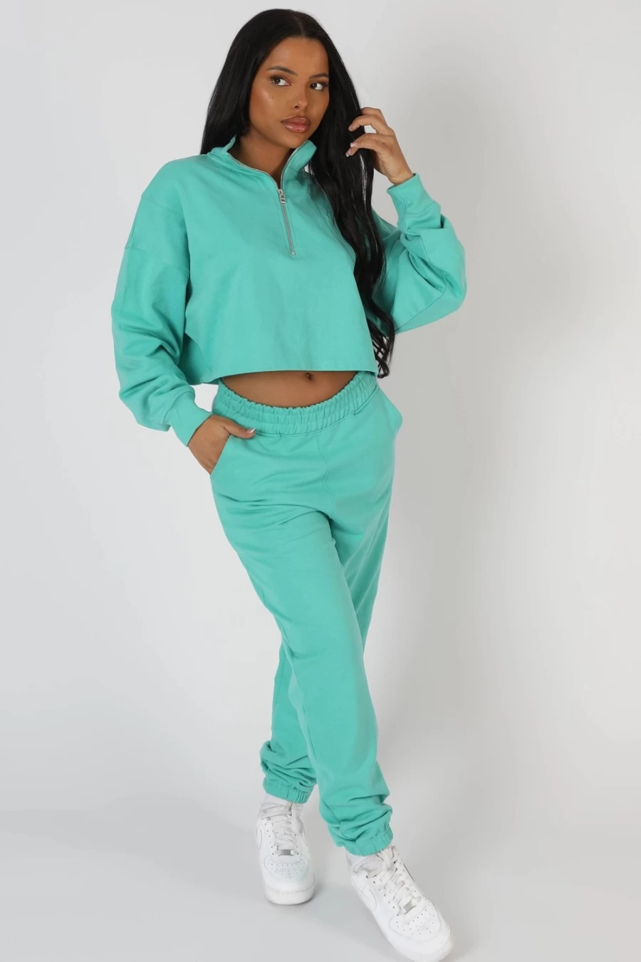 Public Desire Women's Peppermint 90's Oversized Joggers - Retro High-Waisted Comfort Pants