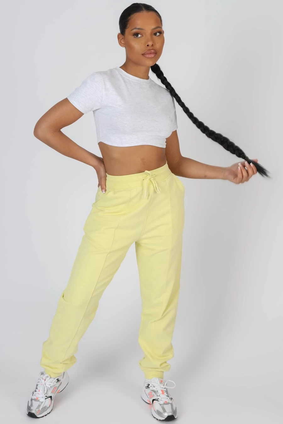 Public Desire Women's Lemon Seam Front 90S High-Waisted Jogger Pants