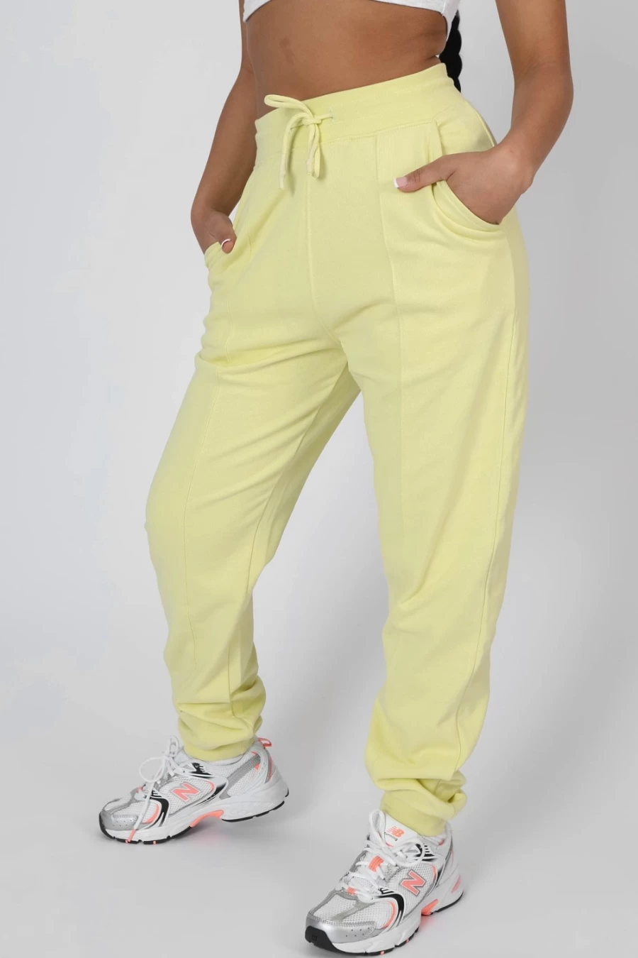 Public Desire Women's Lemon Seam Front 90S High-Waisted Jogger Pants