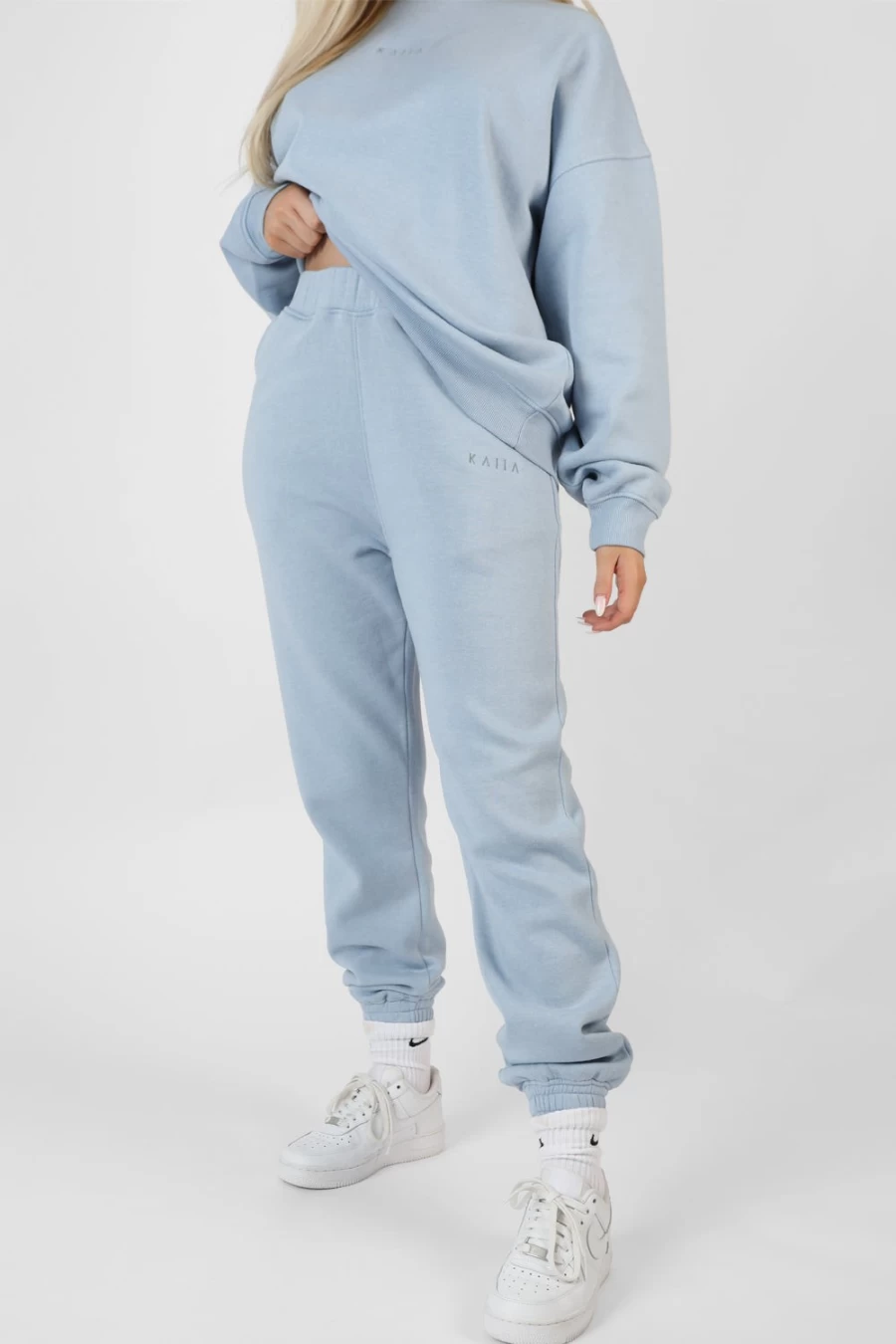 Public Desire Women's Washed Kaiia 90's Joggers in Iris - Vintage High-Waisted Casual Trousers