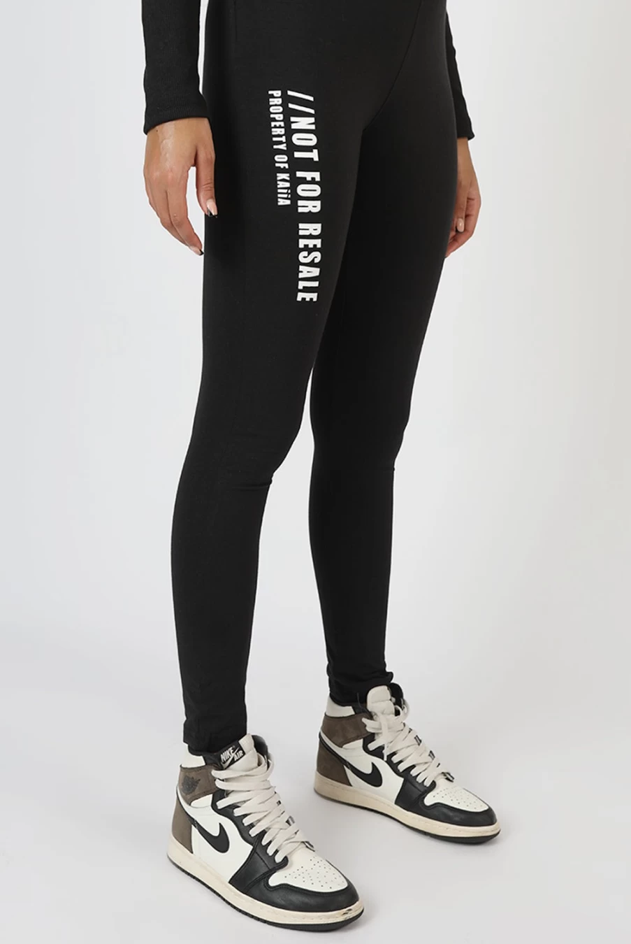 "Public Desire Women's Black Slogan Leggings - Stylish & Comfortable"