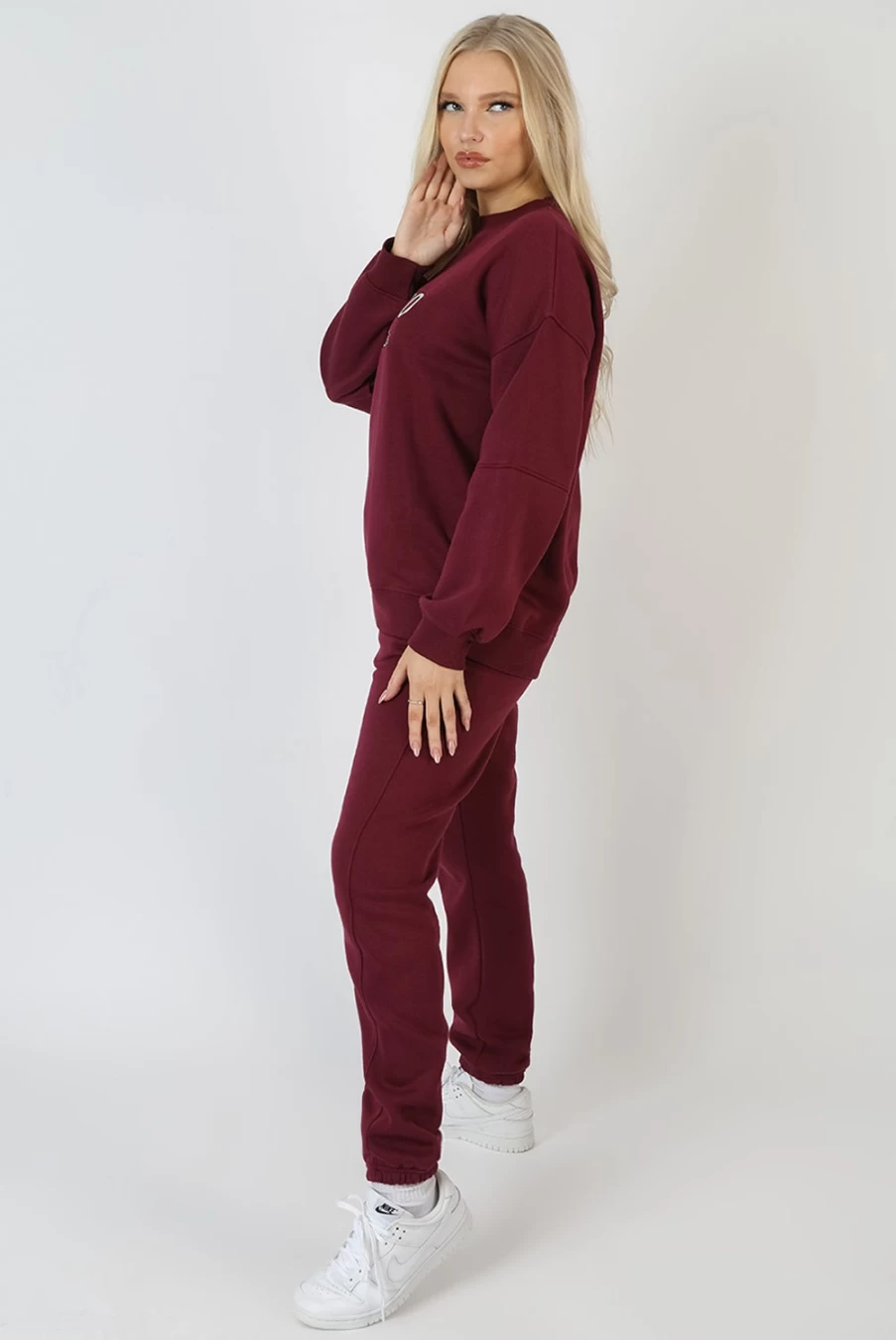Public Desire Women's Berry Embroidered Pocket 90s Joggers - Vintage High-Waisted Casual Sweatpants