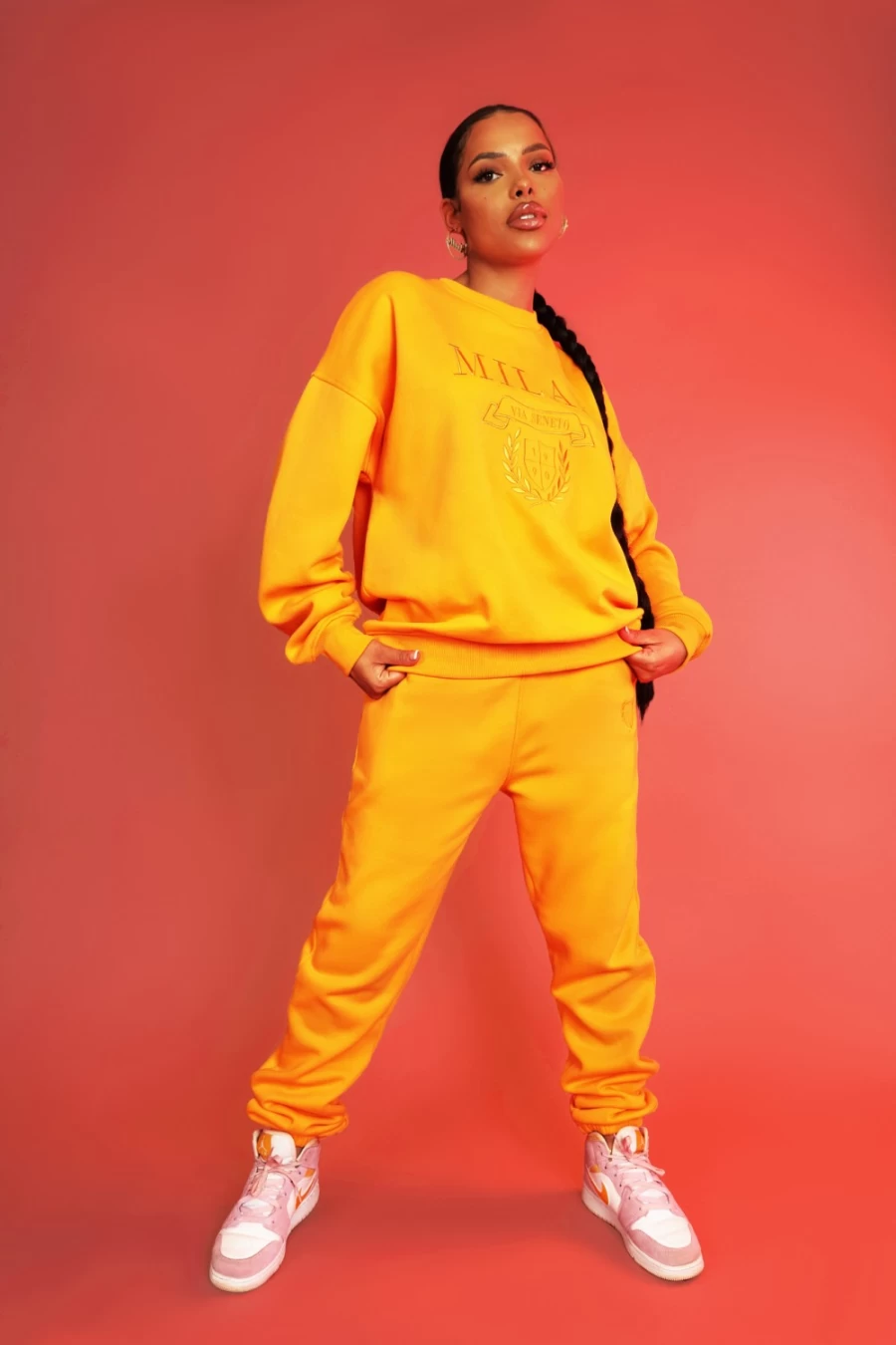 Public Desire Women's Mango Embroidered Milan Tonal Joggers