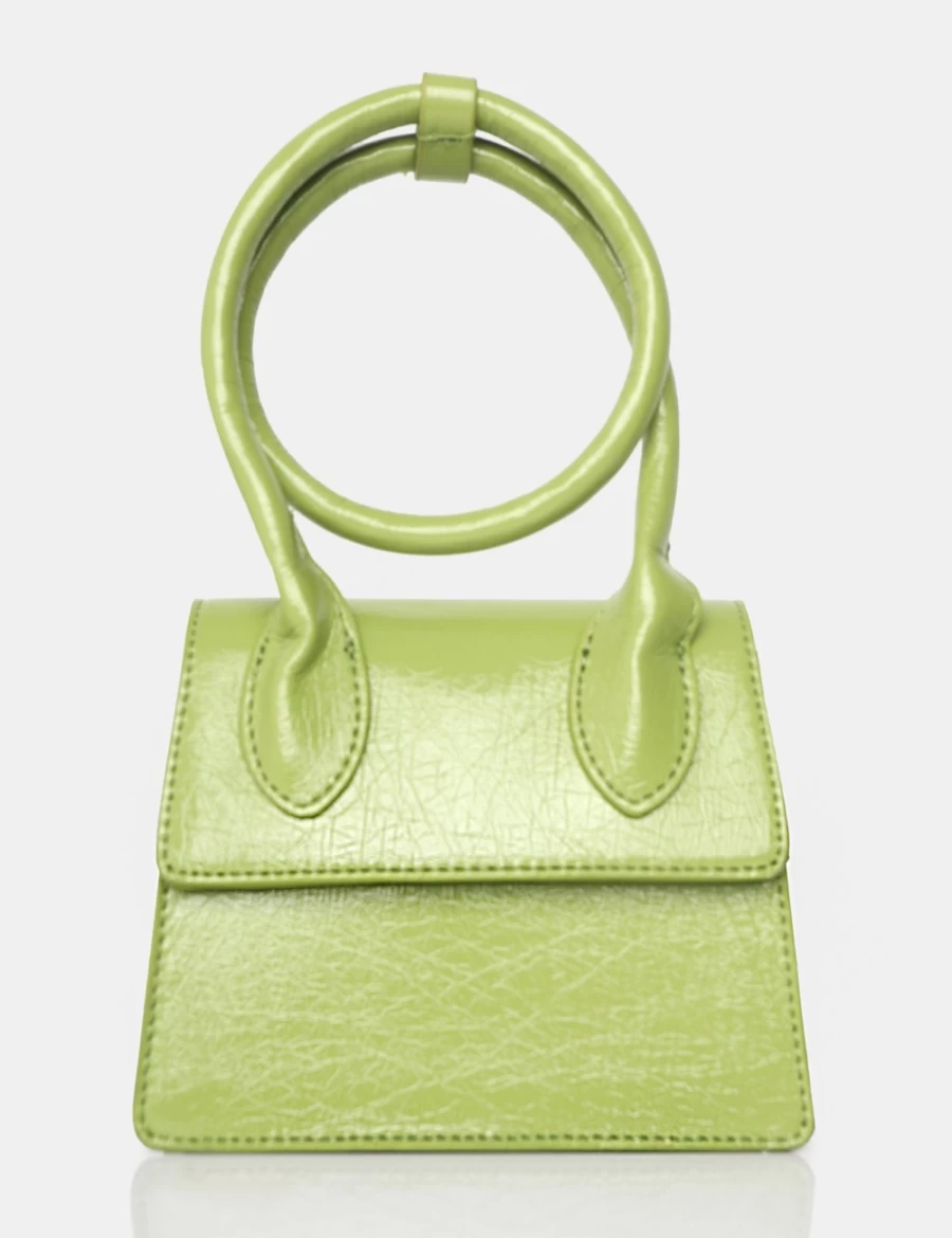 Public Desire Women's Green Metallic PU Milan Crossbody Mini Bag