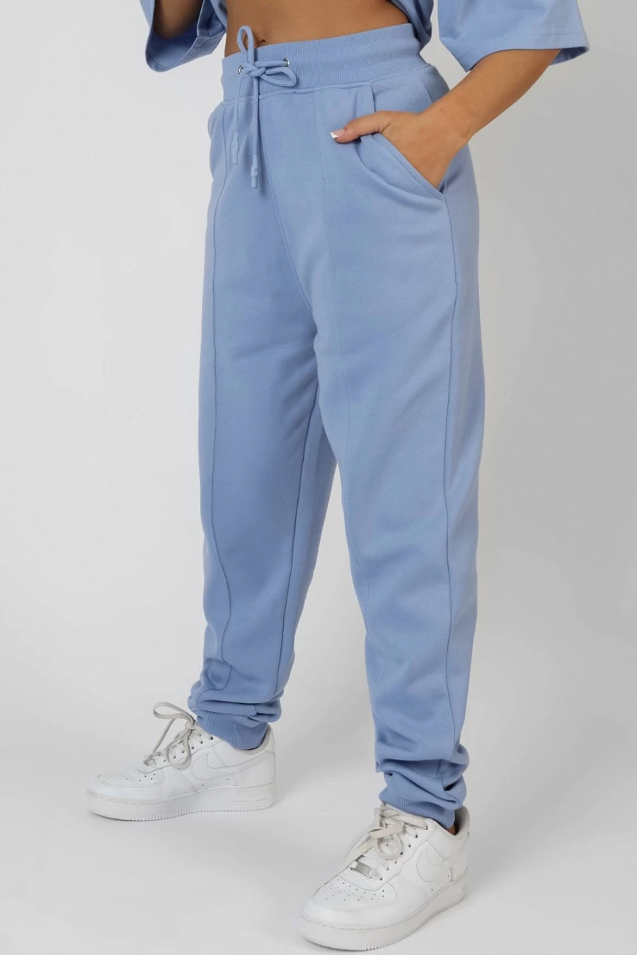 Public Desire Women's Bluebell Seam Front Joggers - Comfortable Casual Trousers