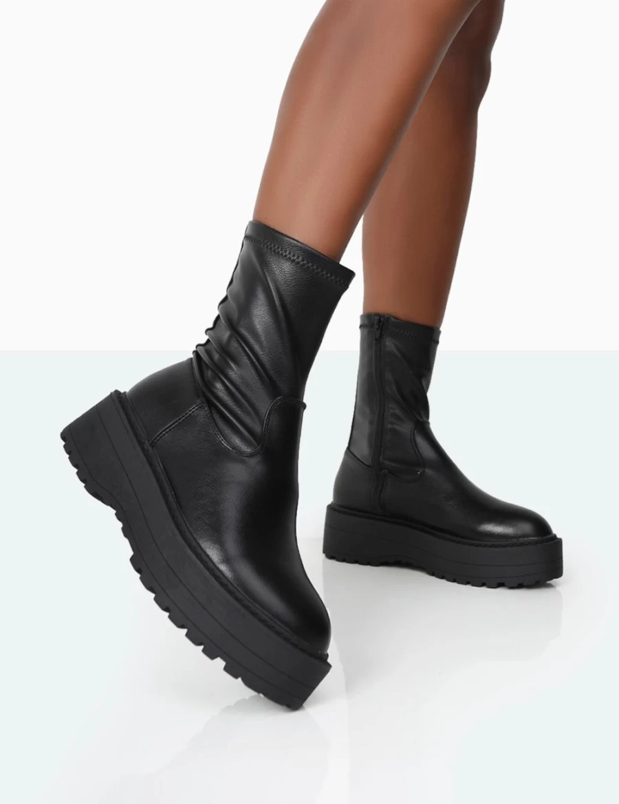 Public Desire Women's Mocca Chunky Sole Ankle Boots