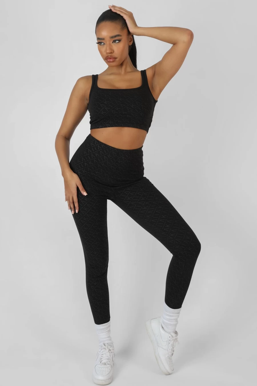 "Public Desire Women's Black Repeat Print Bralet - Stylish Floral Bralette Top"