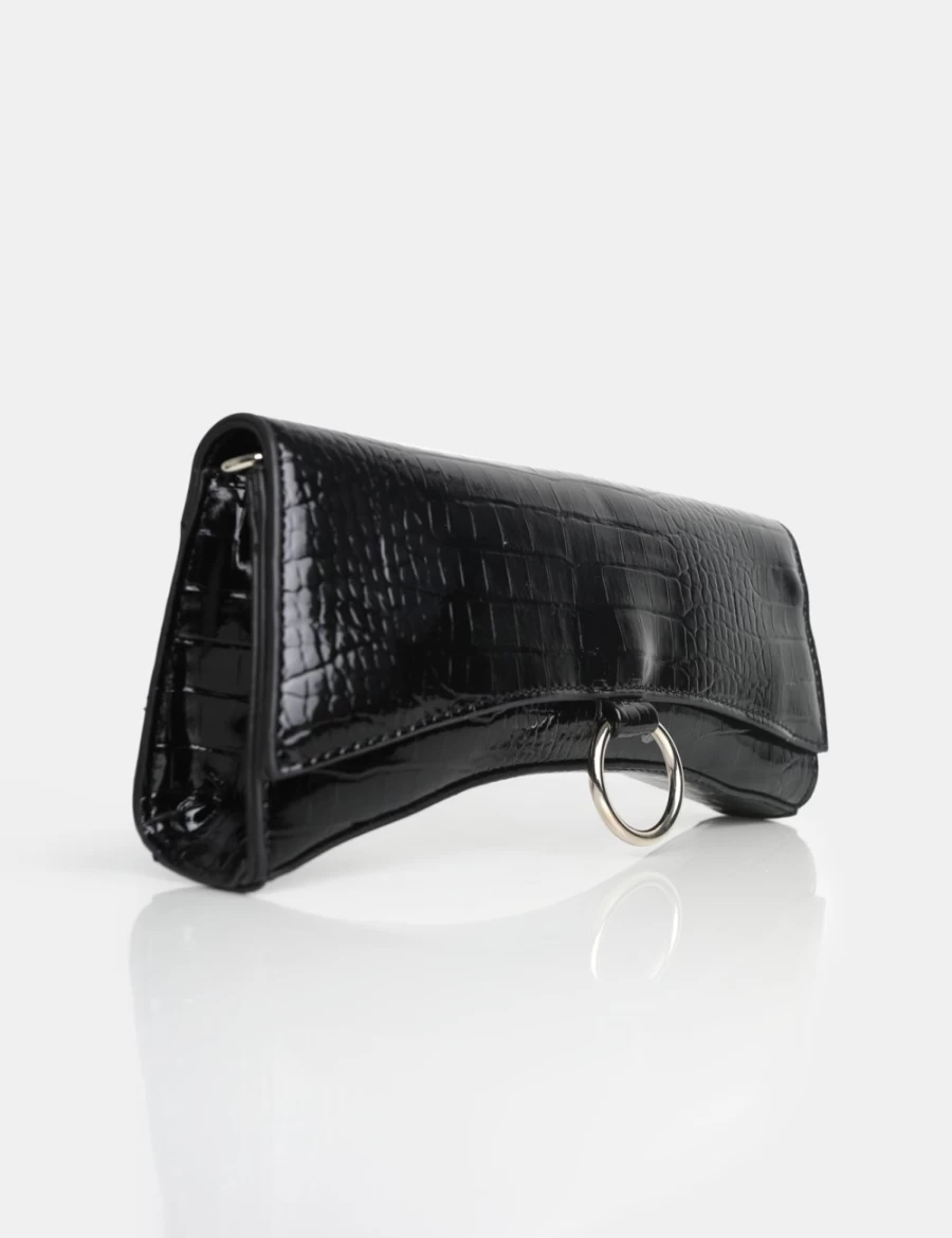Public Desire Women's Black Arched Crossbody Mini Handbag - Kemi Style