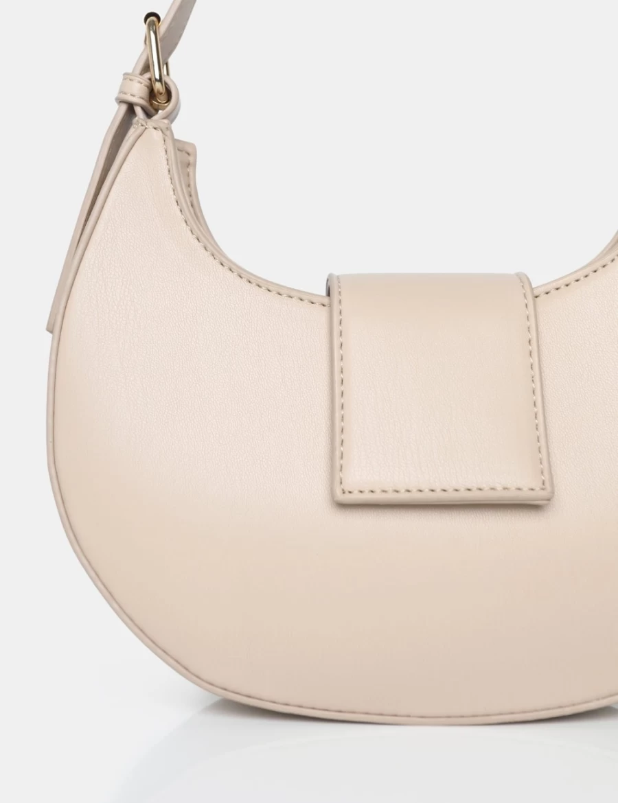 Public Desire Stone Women's Circular Buckle Strap Grab Bag - Irie Pu Crossbody Handbag