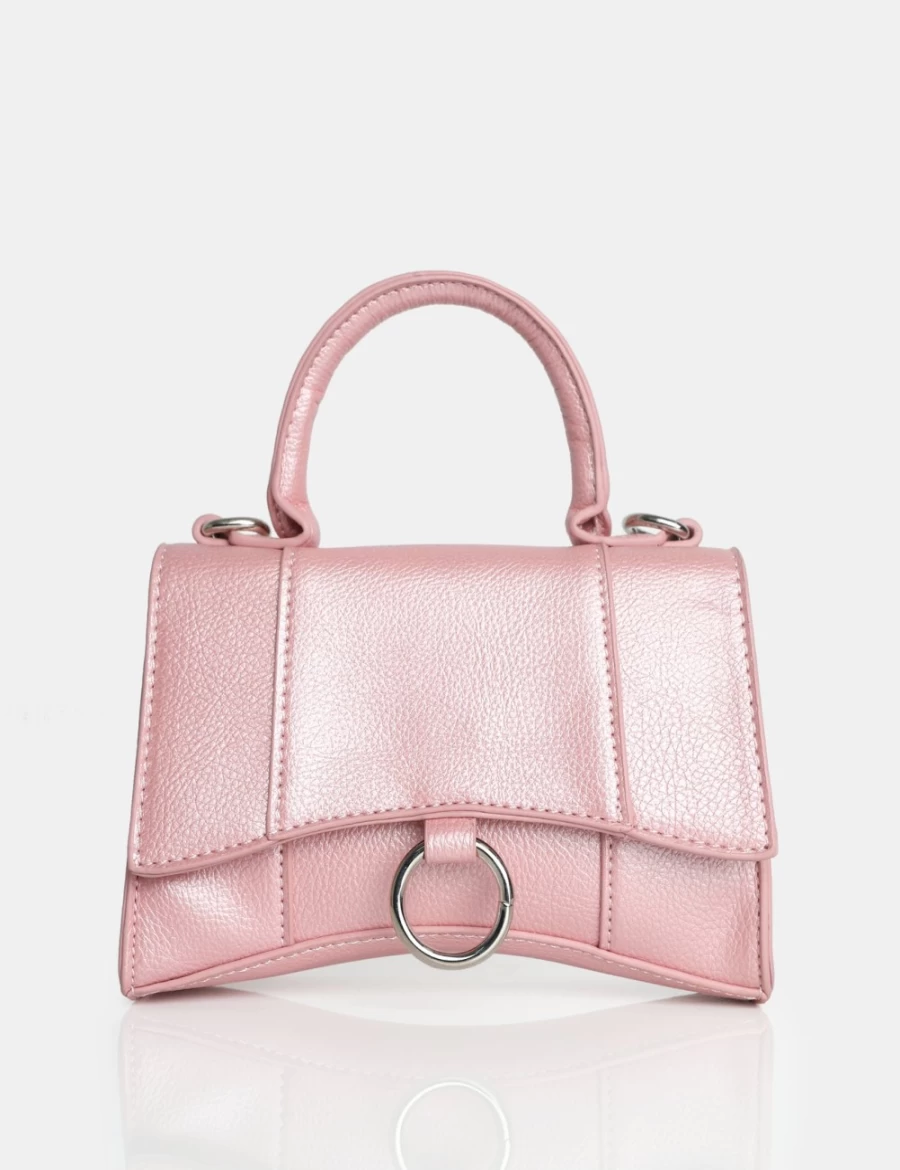 Public Desire Pink Iridescent Mini Bag for Women - Luana Shimmer Clutch
