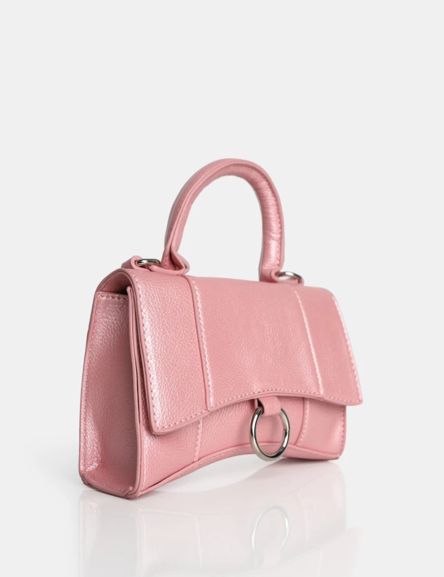 Public Desire Pink Iridescent Mini Bag for Women - Luana Shimmer Clutch