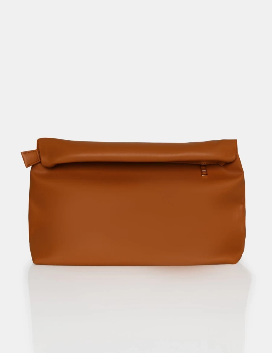 Public Desire Women's Caramel Aria Folded Detail Clutch Bag