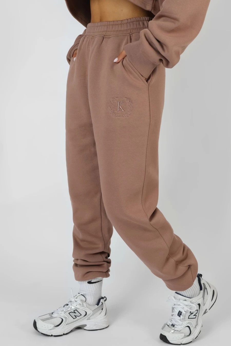 Public Desire Women's Frappe Embroidered 90s Joggers - Vintage High-Waisted Sweatpants