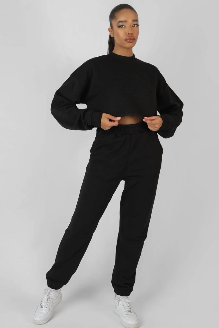 Public Desire Women's Black Kaiia Self Love Club Joggers