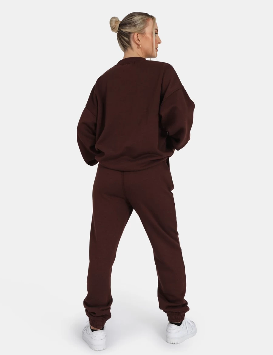 Women's Chocolate 90S Joggers by Public Desire - New York Style High-Waisted Casual Pants