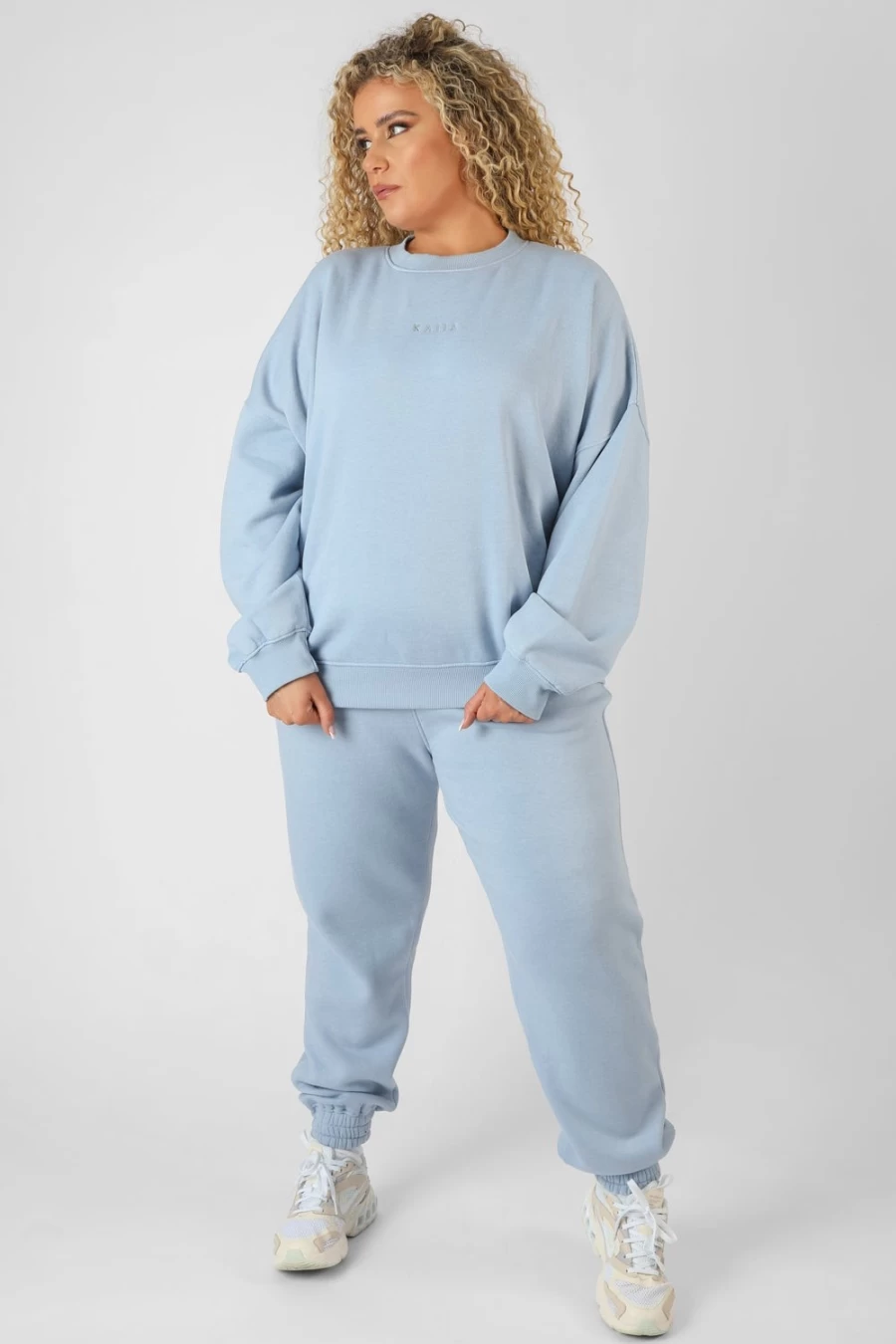 Public Desire Women's Blue Washed Kaiia 90's Joggers - High Waisted Vintage Iris Sweatpants