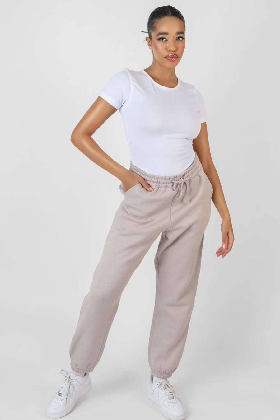 Women's Grey Oversized Drawstring Joggers by Public Desire - Lightweight Comfort Fit