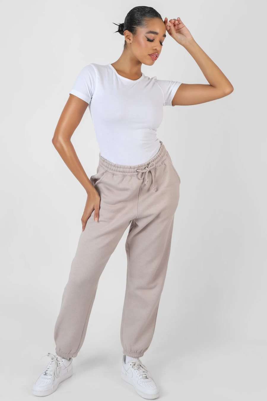Women's Grey Oversized Drawstring Joggers by Public Desire - Lightweight Comfort Fit