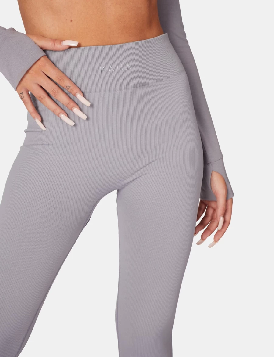 Public Desire Women's Grey Kaiia Premium Rib Seamless Leggings