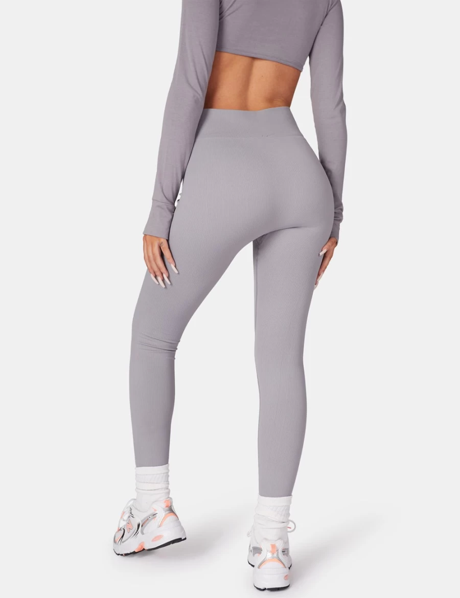 Public Desire Women's Grey Kaiia Premium Rib Seamless Leggings